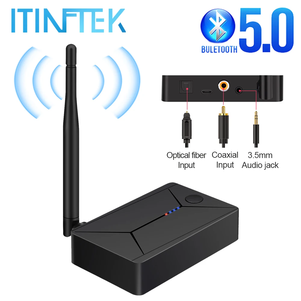Bluetooth 5 0 приемник 3 мм AUX коаксиальный оптоволоконный разъем передатчик