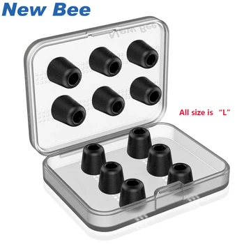 

New Bee 6 Pairs Replacement Earphone Tips Noise Isolation Memory Foam Headset Pads Earpiece Earbuds for In Ear Earphone Headset