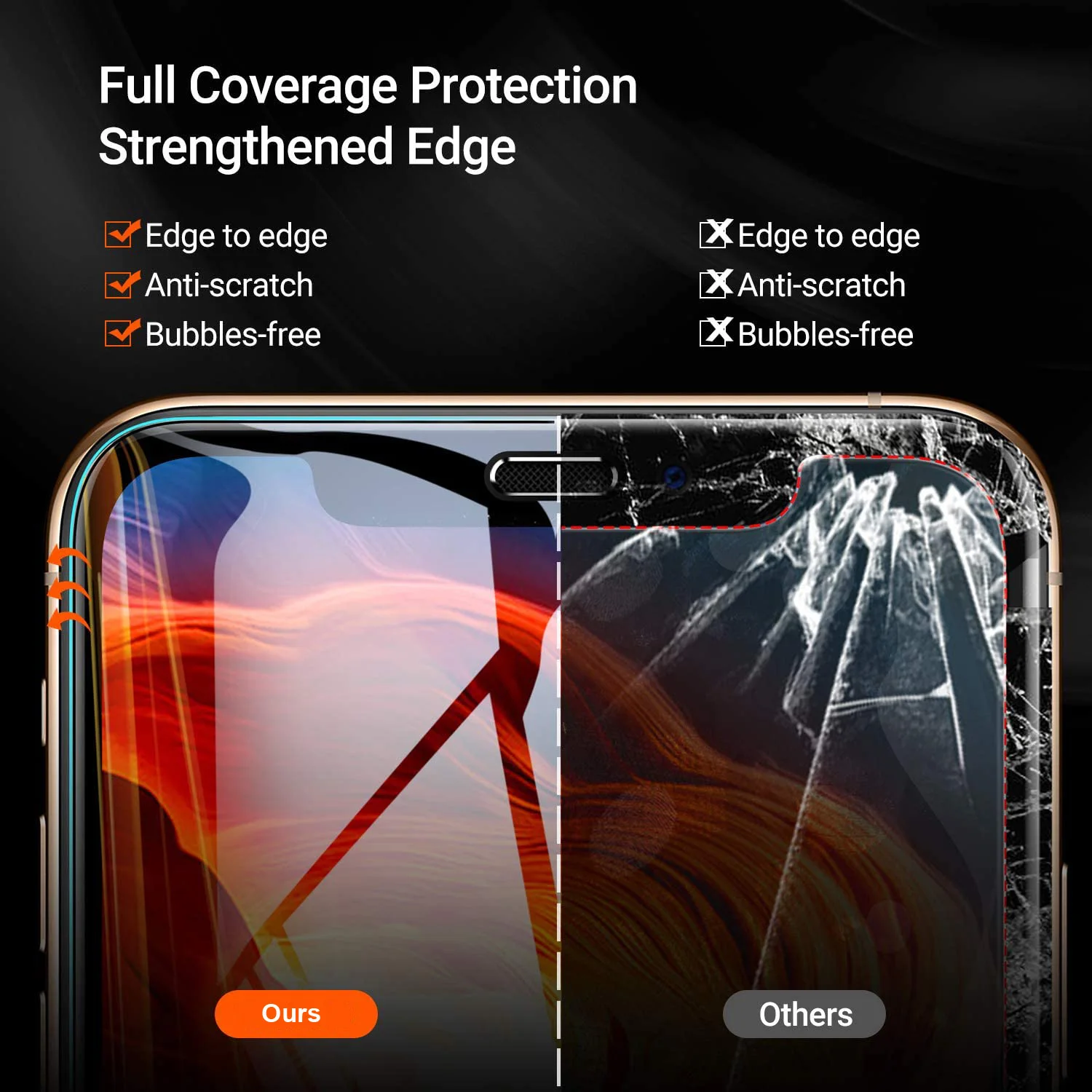 3 шт. полная защита экрана для iPhone 12 11 7 8 XR XS Pro Max ударопрочное закаленное стекло от