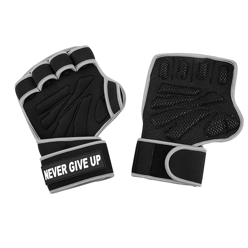 Перчатки для фитнеса без боли, спортивные перчатки для тяжелой атлетики, силиконовые противоскользящие тренировочные перчатки, Кроссфит Гимнастика, ручки для защиты рук и ладоней - Цвет: Gray