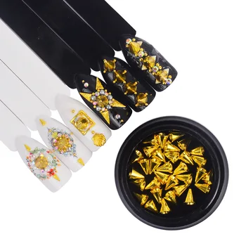 

Manicure Alloy Decoration Accessories Europe and America Punk Metal Rivet Alloy Bullet Black and White with Pattern Large Disc-