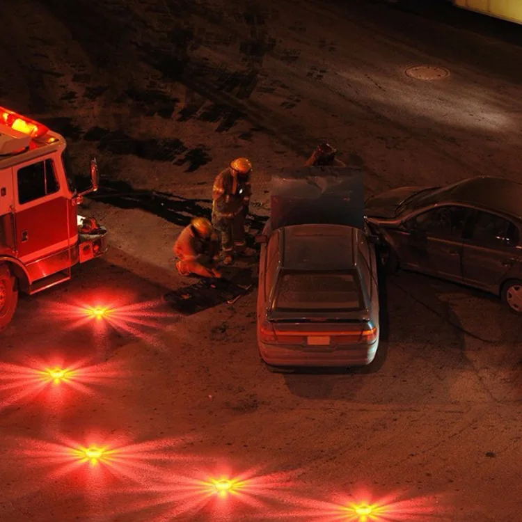 12 LED 8 Modes Emergency Traffic Safety Road Flare Flashing Warning Alarming Light Magnetic Base Disc Beacon For Car Truck Boat