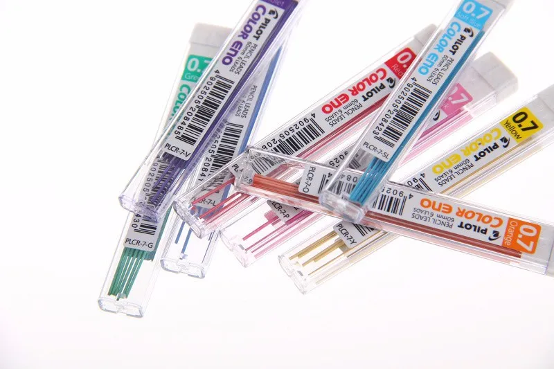 Mechanical Pencil Lead 0 7 мм 8 трубок в партии красный/фиолетовый/синий/светильник