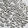 20-50pcs/lot 6-10mm Alloy Flat Round Beads Charms Antique Silver Plated Spacer Beads For DIY Earrings Necklace Jewelry Making ► Photo 3/6