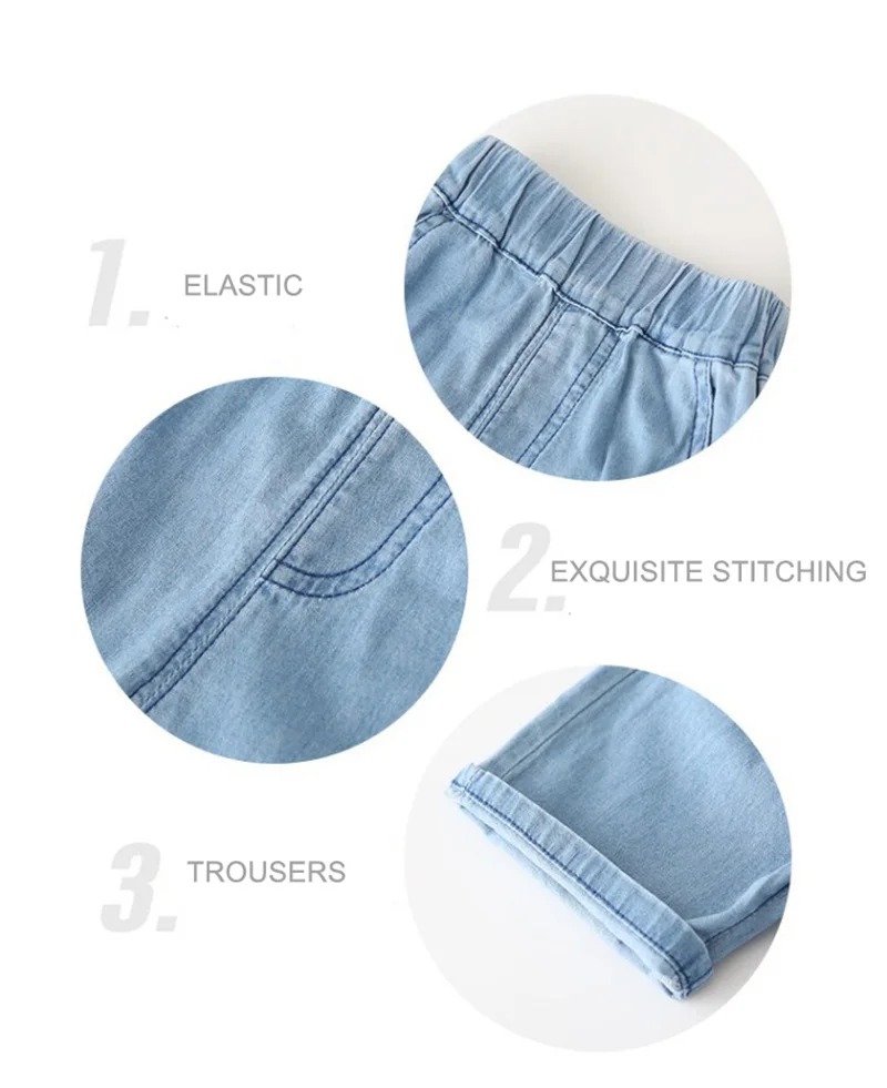 CROAL CHERIE  Summer Boys  Shorts Breathable Children Clothing Trousers Baby Shorts Jeans Denim Pants Shorts      (4)