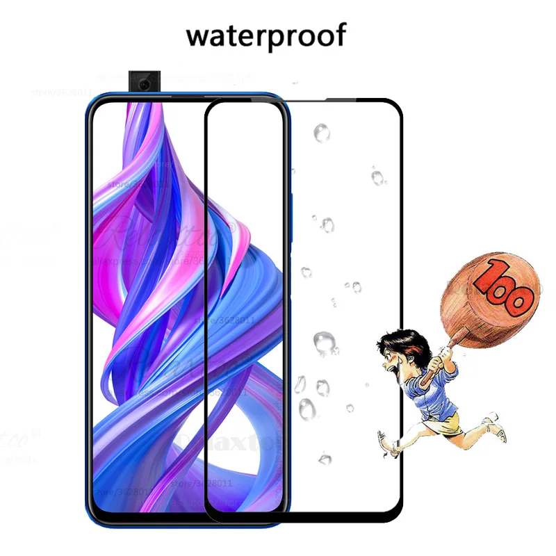Защитное стекло для Honor 9x полное покрытие закаленное huawei honor pro защита экрана