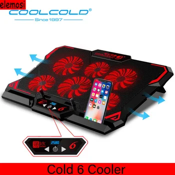 

Gaming Laptop Cooler Notebook Cooling Pad Thin Ice Six-fan Touch Screen Notebook Cooler Laptop Cooler Adjustable Laptop Stand