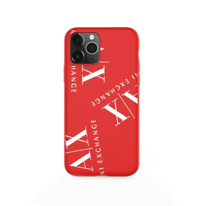 

Italian Luxury brand AX Phone Case For iPhone XS MAX 11 Pro X XR 7 8 6 Plus Candy Color red Soft Silicone Cover