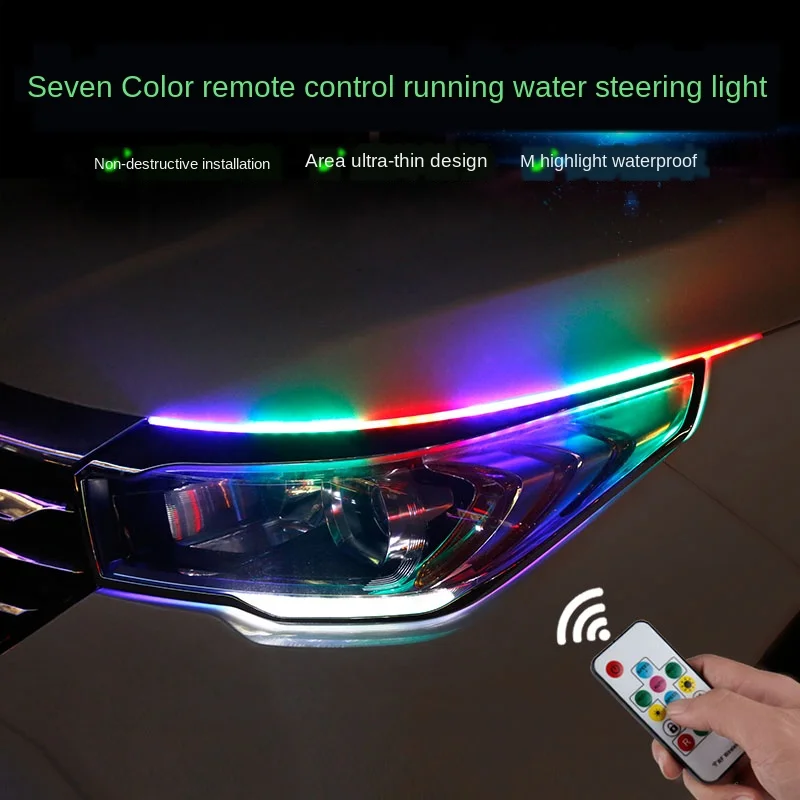 

Streamer Daytime Running Light with Flowing Water Turn Light Car Light Modification Colorful Light-Guide Strip Car Light with LE