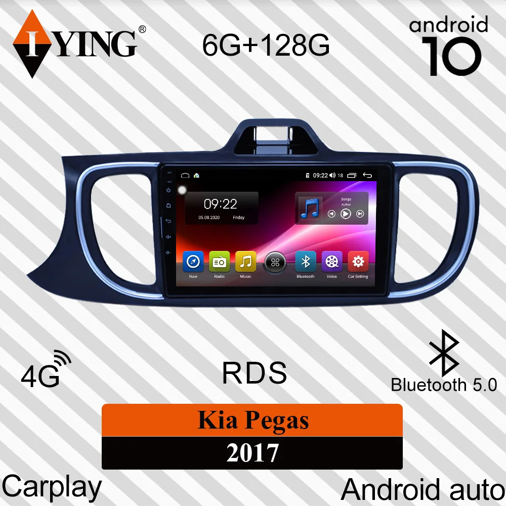 IYING беспроводной Apple Carplay для Kia Pegas 2017 автомобильное радио мультимедийный
