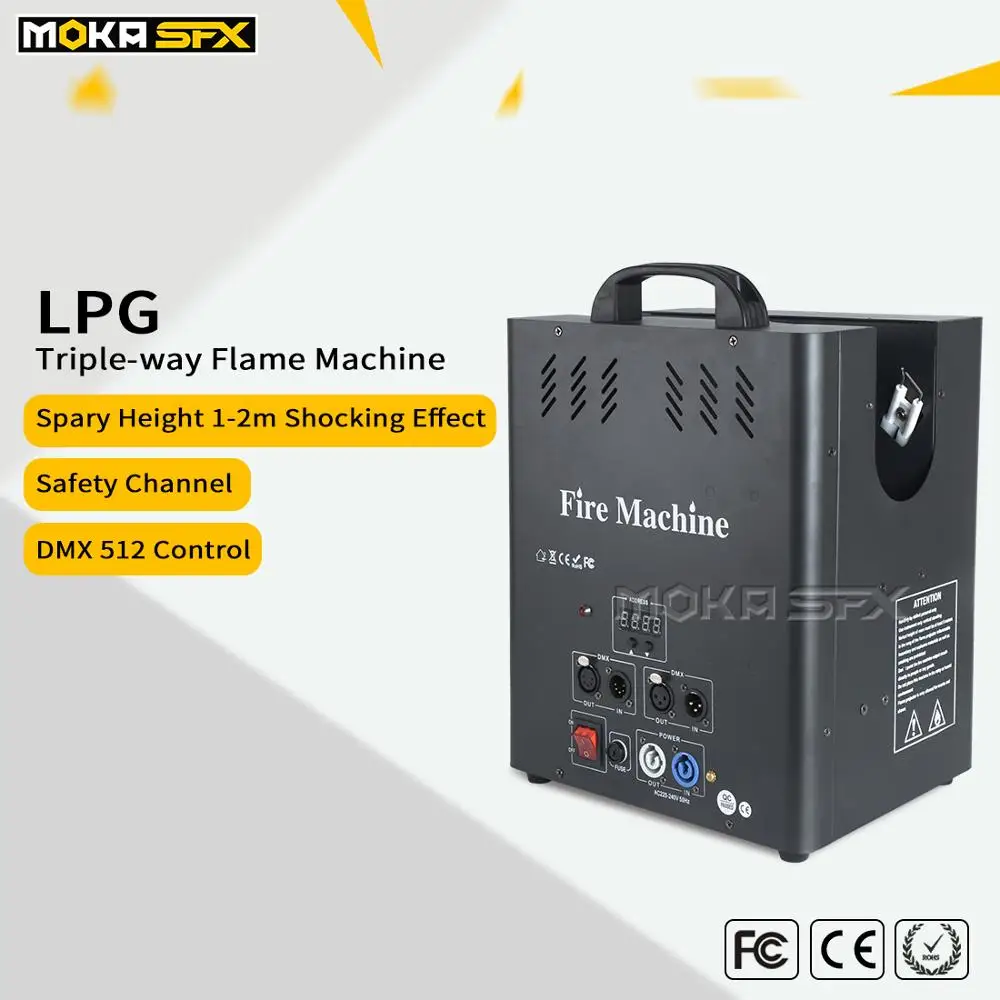 2 шт./лот 3-головочная пожарная машина сжиженного нефтяного газа DMX 512 оборудование