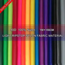Tecido ventilado de nylon 40d, fino à prova d' água tecido pu revestido para bandeiras de lata ao ar livre, acessórios de fabricação 20 cores
