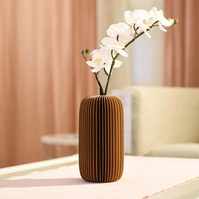 

18*4.5*3 CM Small size Folded paper vase Kraft paper vase Creative Paper vase Morden Vas
