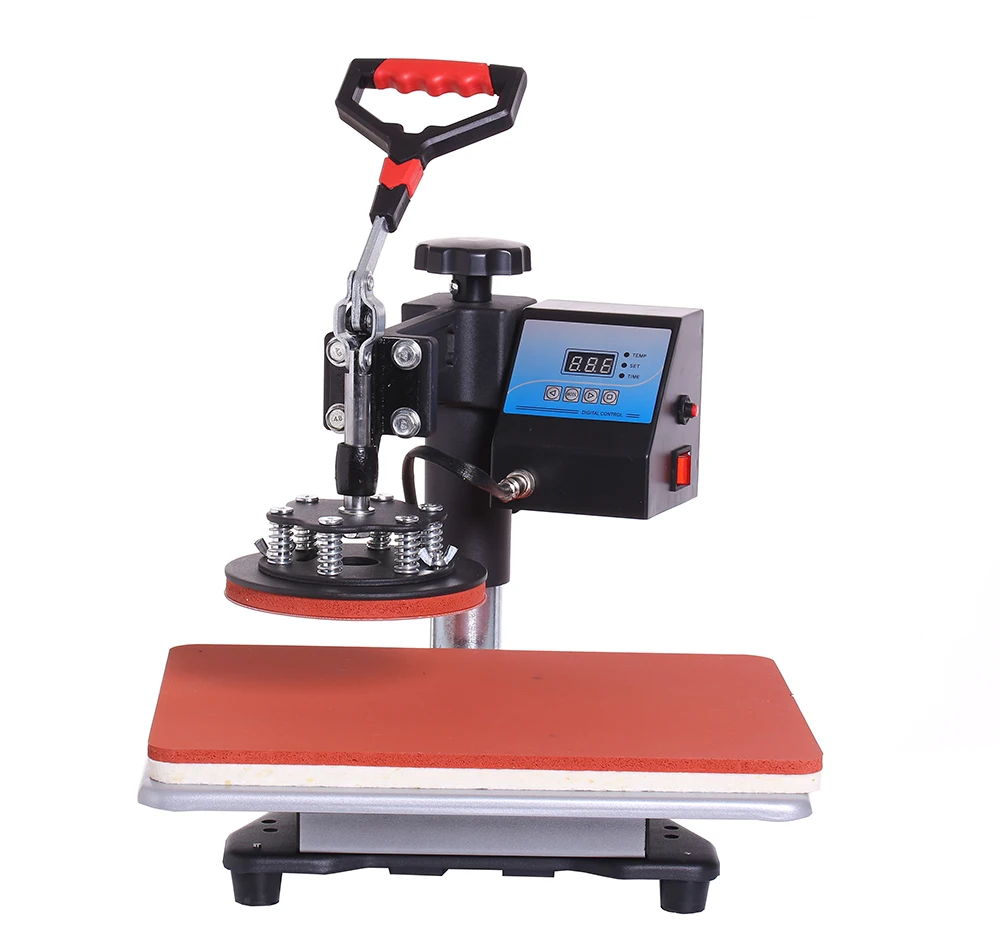 30*38CM 8 in 1 Combo Heat Press Machine Sublimation Printer 2D Thermal Transfer Cloth Cap Mug Plate T-shirt Printing Machine