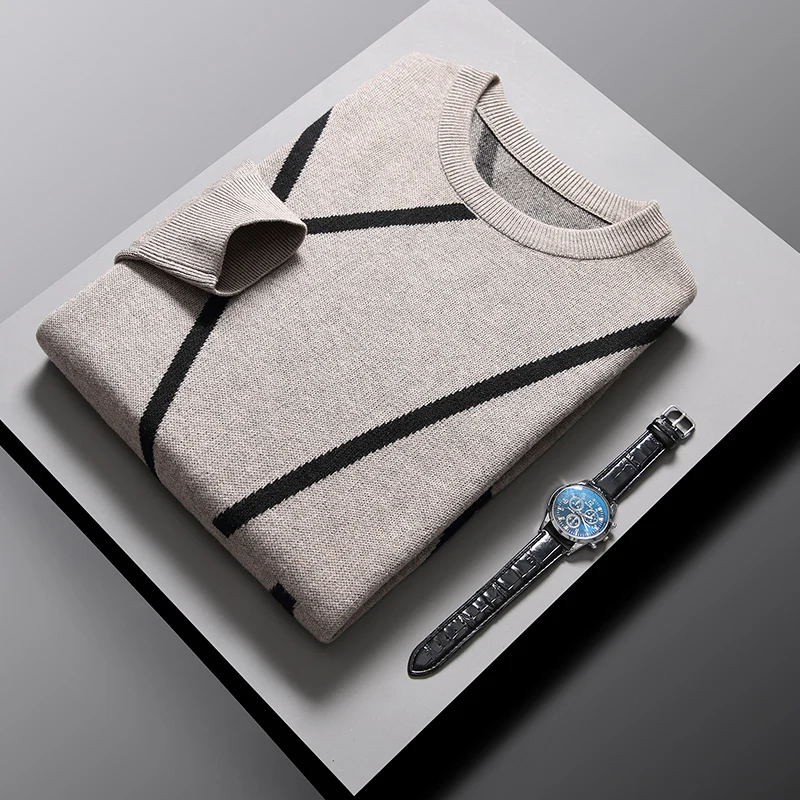 

2020 New High End Designer Fashion Brand Knit Men Black Wool Pullover Sweaters Crew Neck Casual Jumper Autum Winter Clothes