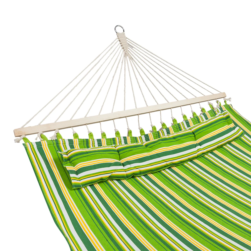 2-Person Double Hammock with Detachable Pillow Spreader Bar 300 lb Capacity For Children Adult Outdoor Backpacking Travel