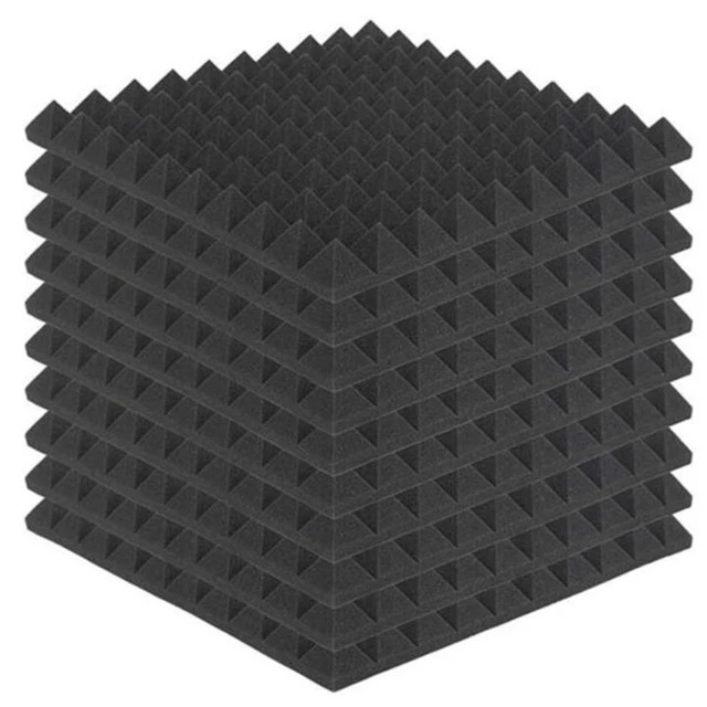 10 Pcs Fireproof Sound Absorbing Foam Board Recording Studio Sound Insulation Pad Sound Processing Wedge50 x 50 x 5cm