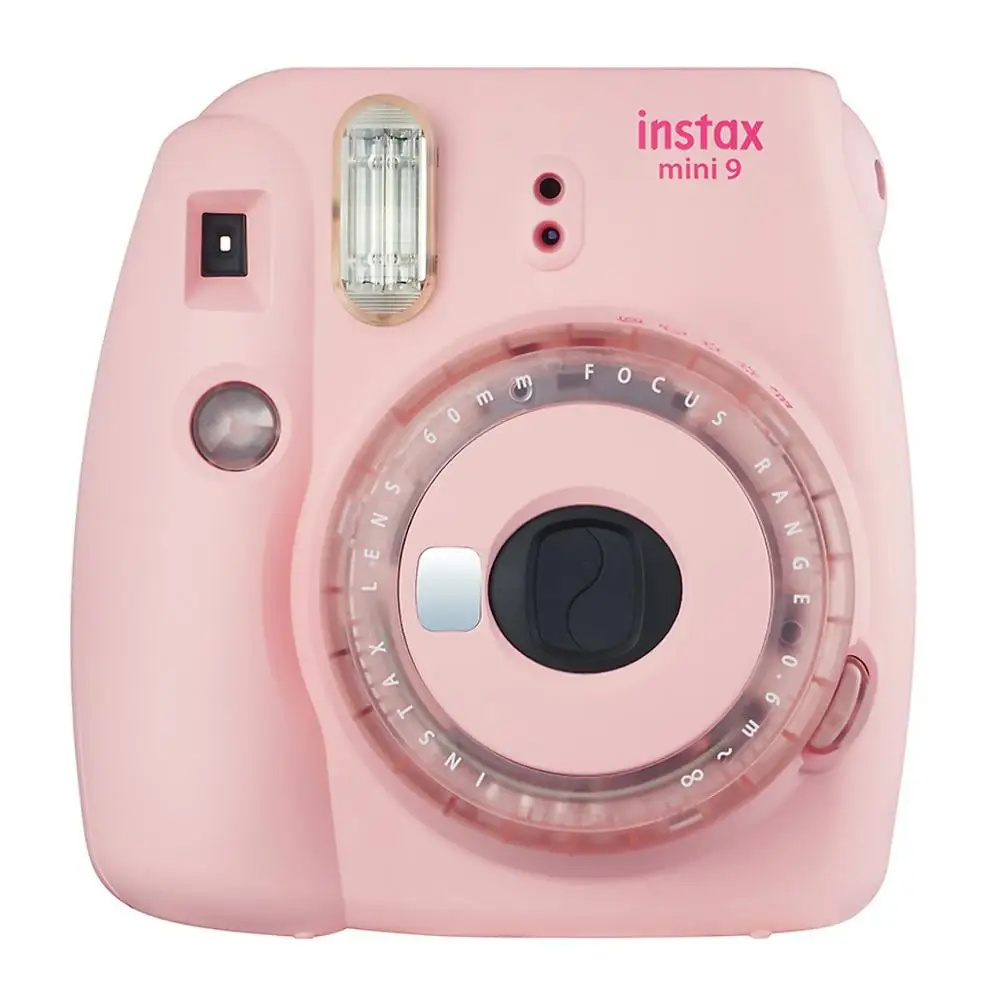 Clear Pink Fujifilm instax Mini 9 камера фиолетовый/розовый/желтый с 50 листов instax mini ФОТО/13 в 1 комплект аксессуаров чехол сумка - Цвет: Clear Pink