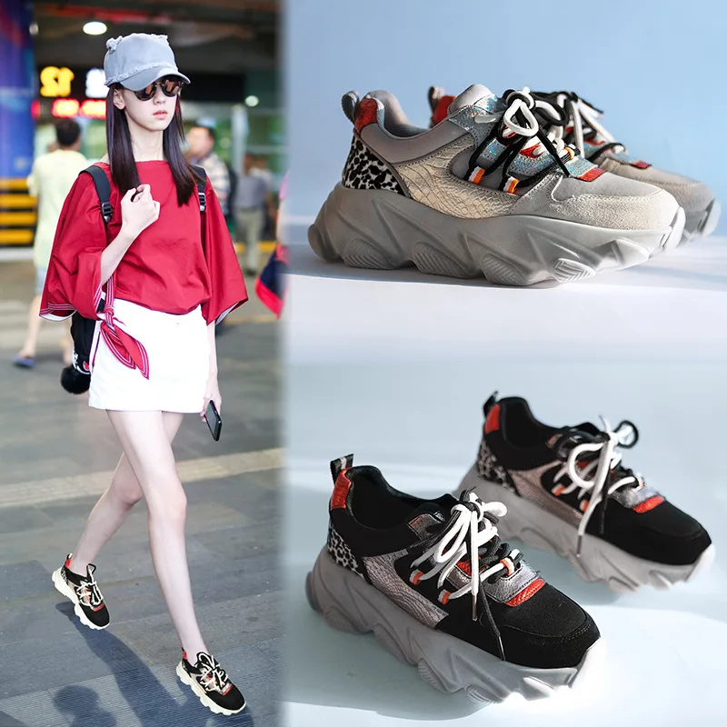 

2020 Spring New Style Online Celebrity INS Super Fire Sports Daddy Shoes Fashion Thick Bottomed Autumn Shoes Versatile Large Siz
