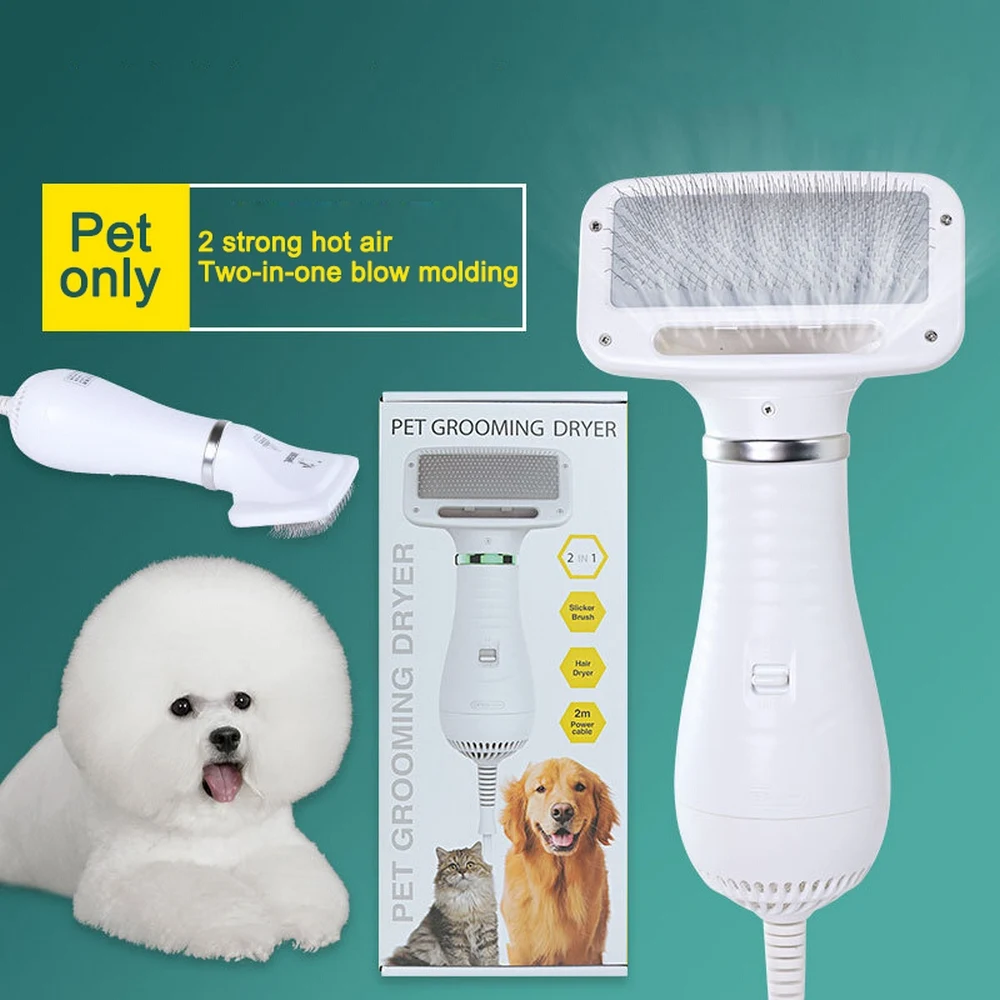 

Low Temprature & Noise Pet Dryer Dog Grooming Comb Pet Cat Hair Dryer Gooming Comb Animal Grooming Dryer Cat Hair Dryer and Comb