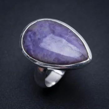 

Natural Charoite Handmade Indian 925 Sterling Silver Ring, US Size 7.75 S2887