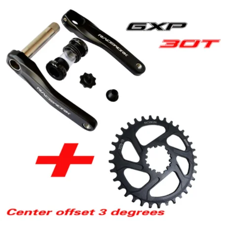 GXP30T 3degrees Fahrrad kurbel гоночный велосипед MTB GXP Kurbel алюминиевый легиер Mit Boden Kurbel 170 crank platte rot 32 T 34 T 36 T 38 T - Цвет: GXP30T 3degrees