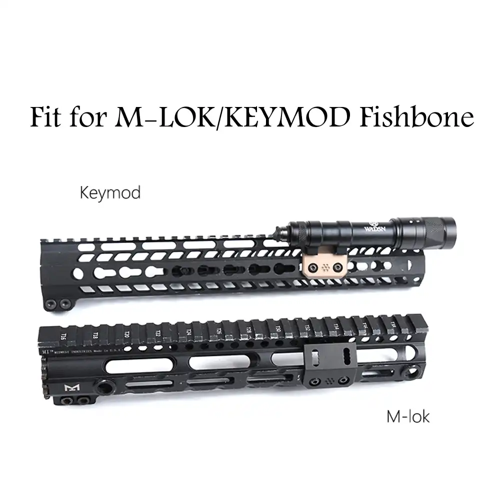 Side 45 /° WADSN Tactical 4 Slots Offset Rail Mount Aluminium pour M300 M600 Scout Light Optic Sight fit M-Lok KEYMOD Picatinny Rail