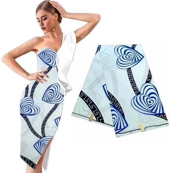 

Polyester African wax print fabric,Ankara fabrics Batik wax kitenge fabric 6 yards LBLD-145