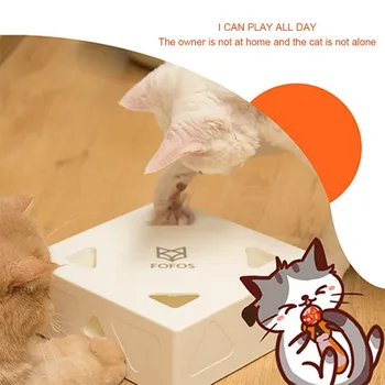 

Pet Cat Smart Electric Funny Cat Magic Box Feather Funny Cat Stick Toy without Battery Pets Cat Interactive Toy Cat Supplies M