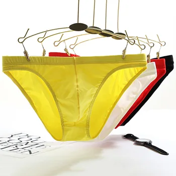 

New solid color briefs cotton men's underwear four colors optional underwear sexy comfortable male panties