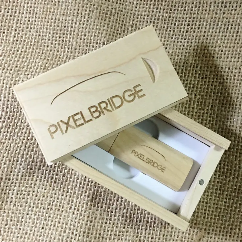 Специальный флэш накопитель с логотипом 100% емкость бамбуковый USB 2 0 + Box 128 МБ 4 Гб