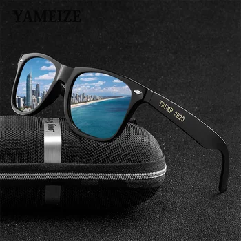 

2020 Square Sunglasses Men Women Mirror Lens Goggles Polarized for Driving Fishing President Donald Trump UV400 Gafas De Sol