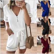 Белый бандажный комбинезон размера плюс, Xxxl, Xxxxl, Xxxl, женский комбинезон, Летний комбинезон, черный, синий комбинезон, Femme Ete