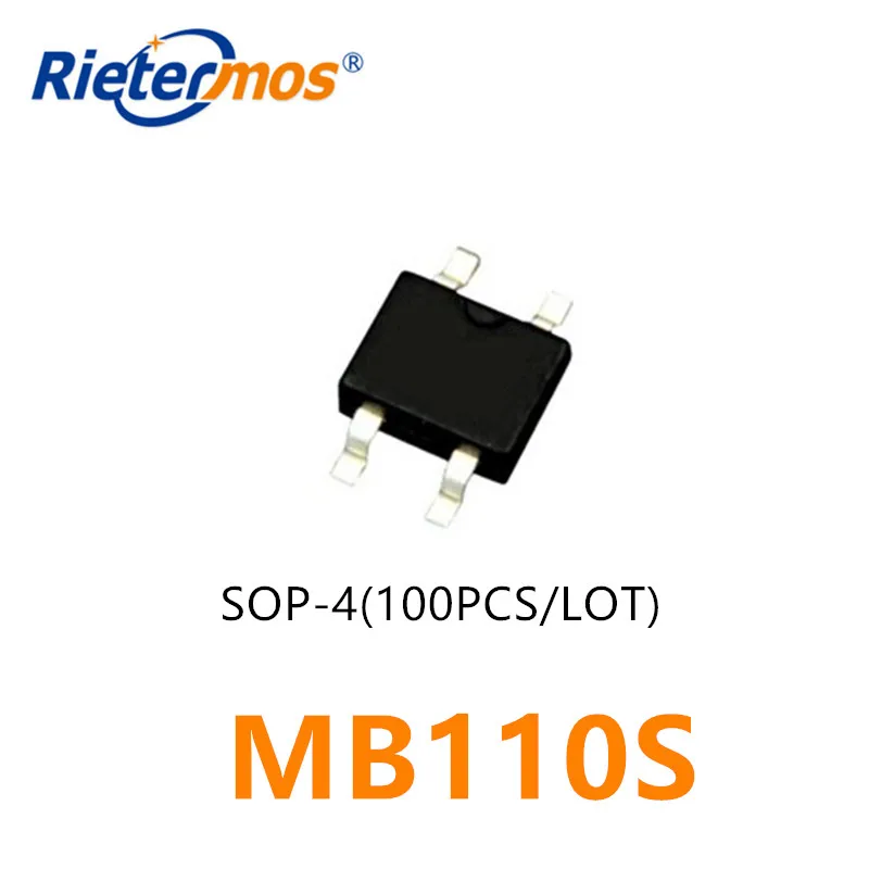100 шт. MB110S SOP4 MB110 1A 100В | Электроника