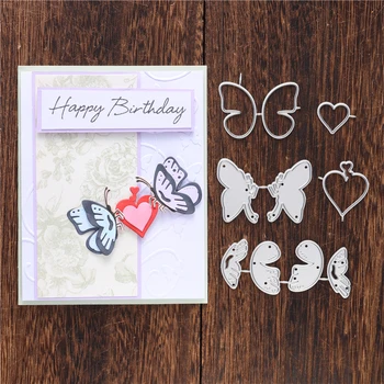 

YaMinSanNiO Butterflies Metal Cutting Die Scrapbooking Decorative Embossing Mold Craft Stencil Punching Templates Photo Album