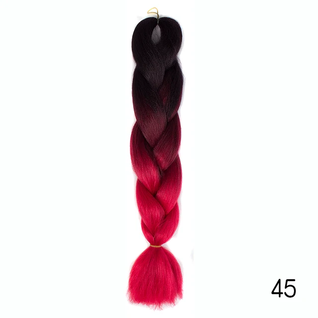 YXHAIR 100g 48 Inch Synthetic Jumbo Box Braids Expression Crochet Hair Extension for Women Pre Stretched Yaki Ombre C6