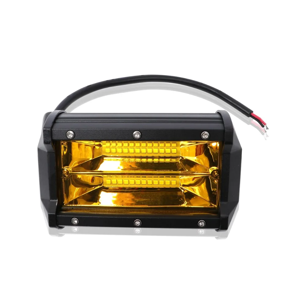 72W 3000K Автомобильная световая балка Slim Barra Led Auto Offroad 4x4 atv suv Ramp Lightbar Automovil рабочие огни Moto ledbar 12V 6000LM