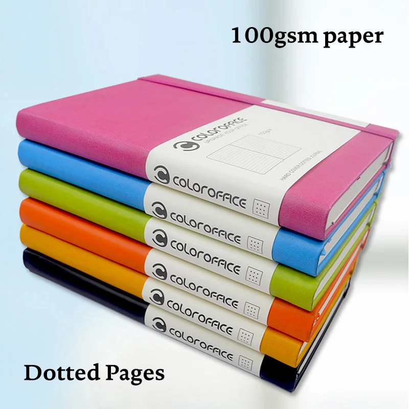 

A5 Dot Grid Bullet Journal Notebook Hard Cover Dotted Bujo Travel Planner Diary