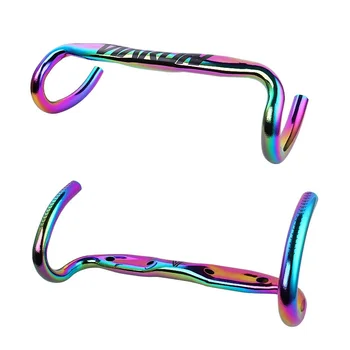 

Road Bike Colorful Handlebar Drop Bar Ultralight Racing Bicycle Reduce Resistance Bent Bar 31.8*420mm Inner Routing Bike Parts