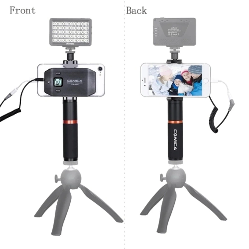 Comica Cvm-Ws50(B) 6-канал частоты UHF беспроводной Смартфон петличный микрофон Системы 197Ft ассортимент продукции, в который входит Автомобильный держатель телефона+ держатель для телефона+ сумка для переноски