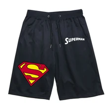 Высокое качество студентов Повседневные свободные штаны летние модные спортивные дышащие штаны Супермен, Супергерой печати шорты для спортзала