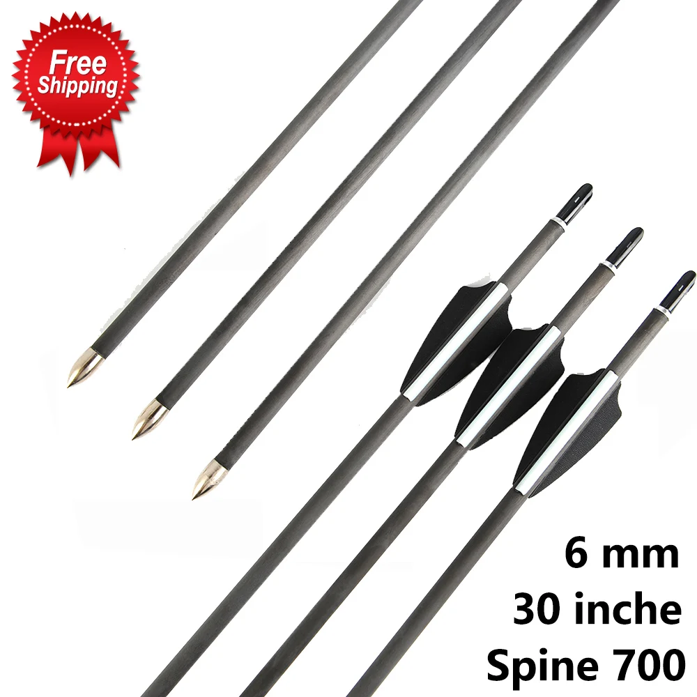 6/12/24PCS 31in OD 8.5mm Wood Shaft For Sporting Hunting Arrow Bow Accessories