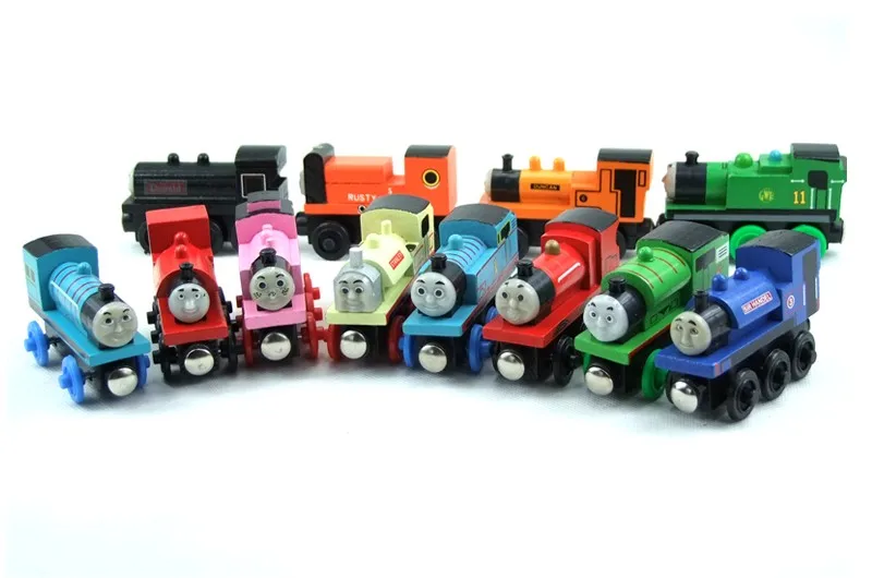 Магнитные паровозики ТОМАС и друг, волшебная дорожка, деревянный паровозик, горячие колеса, Томас и друзья для детей, подарок, модель поезда