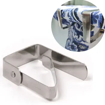

4Pcs Table cloth Clip Stainless Steel Tablecloth Clip Cloth Subject tablecloths Clamp Wedding Party Home Table Holder Clips