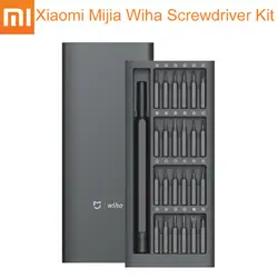 Набор отверток Xiaomi Mijia Wiha, 24 прецизионных магнитных биты, аллюминевая коробка, отвертка, ремонтные инструменты, наборы
