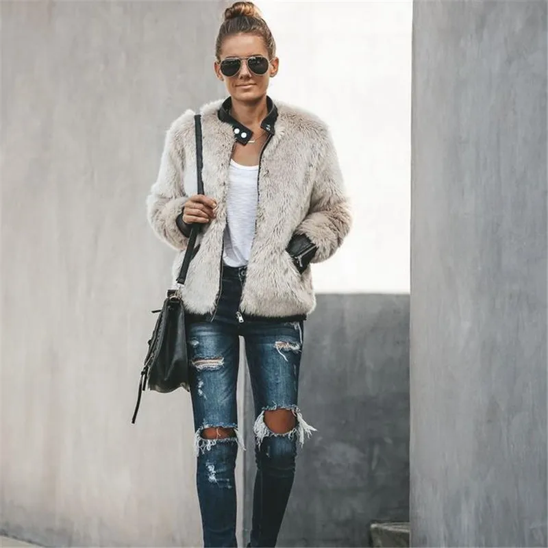 Новое поступление, Женское пальто, XS-XL, теплое, однотонное, плюшевый мишка, с карманами, флисовые куртки, верхняя одежда, пальто, уличные топы, куртка на молнии, верхняя одежда