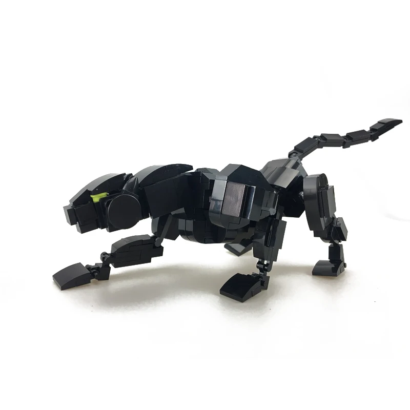 291pcs Black Leopard Building Blocks Anime Figure Model Toys