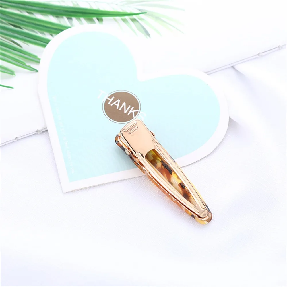 Cute Leopard Printed Hair Clips for Women Acetate Hairpins Alloy Waterdrop Hairgrips Barrettes Hair Accessories for 1 Cute Leopard Printed Hair Clips for Women Acetate Hairpins Alloy Waterdrop Hairgrips Barrettes Hair Accessories for 4