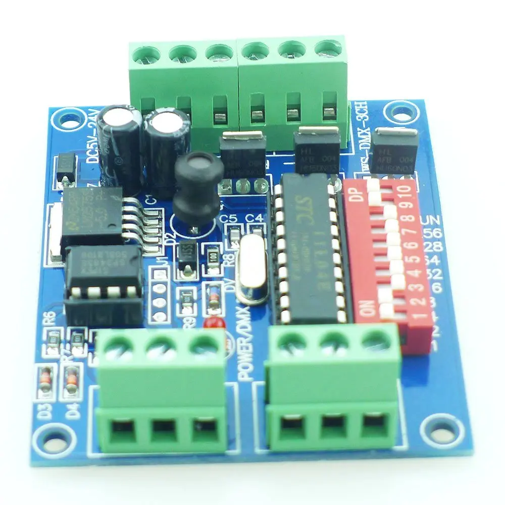 3 канала DMX512 контроллер драйвер DMX декодер DC 5 в 12 В 24 В 15A CMOS выход управления RGB светодиодный свет jk1683