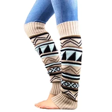 Женские зимние вязаные гетры, леггинсы, чехол для обуви